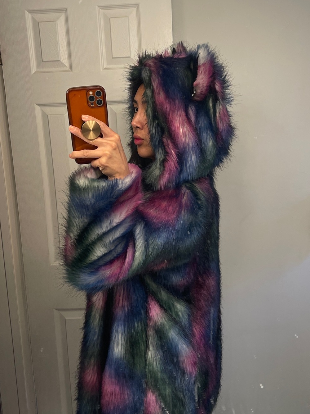Spirithoods disco wolf Faux Fur Coat